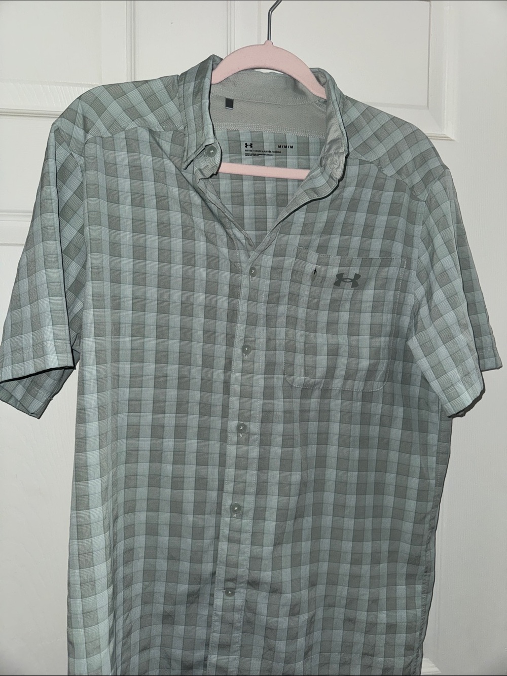 Under Armour Men’s  Drift Tide 2.0 plaid shirt-Light Sage Green
